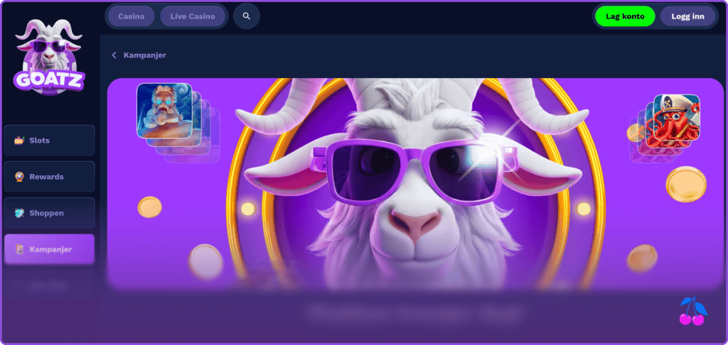 Goatz Casino velkomstbonus