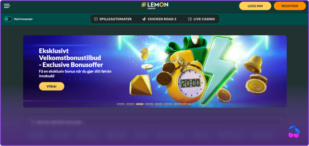 Lemon Casino hjemmeside