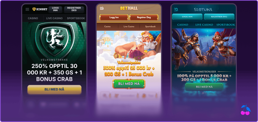 Nettcasinoer med identisk design
