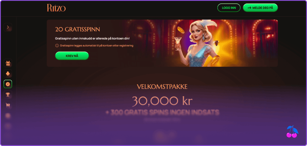Ritzo Casino Velkomstpakke